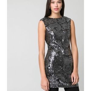 Le Chateau Sequin V Back Tunic Top
